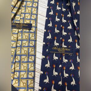 Brooks Brothers Ties Set of Two 100% Silk